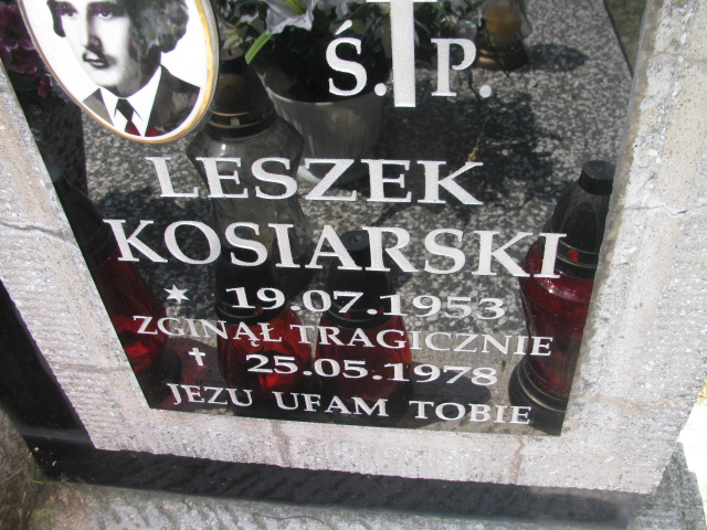 Leszek Kosiarski 1953 Wojnicz - Grobonet - Wyszukiwarka osób pochowanych
