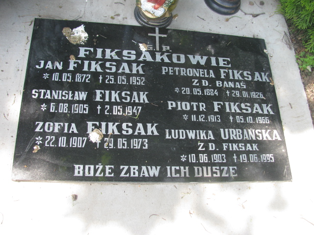 Jan Fiksak 1872 Wojnicz - Grobonet - Wyszukiwarka osób pochowanych