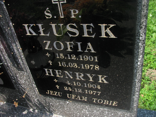 Henryk Kłusek 1904 Wojnicz - Grobonet - Wyszukiwarka osób pochowanych