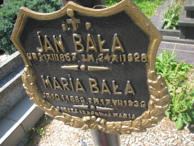 Jan Bała 1867 Wojnicz - Grobonet - Wyszukiwarka osób pochowanych