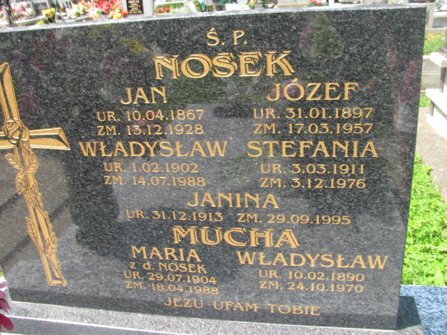 Józef Nosek 1897 Wojnicz - Grobonet - Wyszukiwarka osób pochowanych