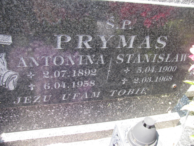 Stanisław Prymas 1900 Wojnicz - Grobonet - Wyszukiwarka osób pochowanych