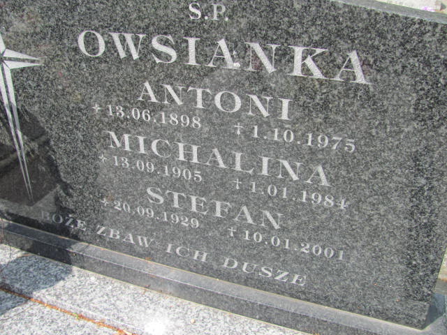 Antoni Owsianka 1898 Wojnicz - Grobonet - Wyszukiwarka osób pochowanych