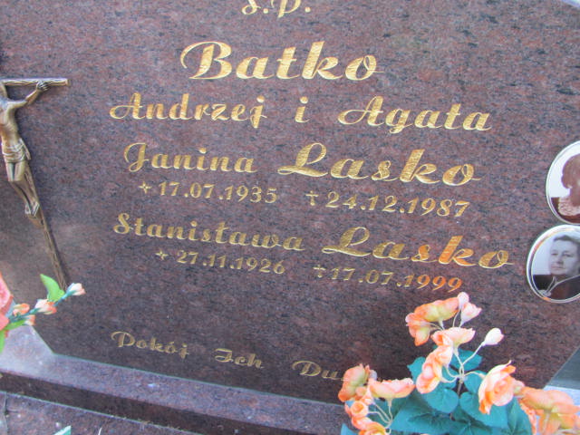 Janina Lasko 1935 Wojnicz - Grobonet - Wyszukiwarka osób pochowanych