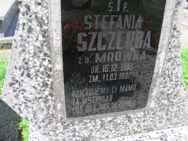 Stefania Szczerba 1903 Wojnicz - Grobonet - Wyszukiwarka osób pochowanych