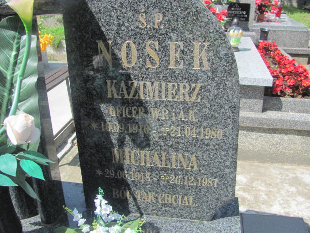 Michalina Nosek 1918 Wojnicz - Grobonet - Wyszukiwarka osób pochowanych