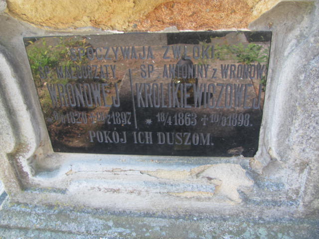 Małgorzata Wrona 1820 Wojnicz - Grobonet - Wyszukiwarka osób pochowanych