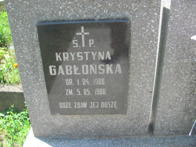 Krystyna Gabłońska 1908 Wojnicz - Grobonet - Wyszukiwarka osób pochowanych