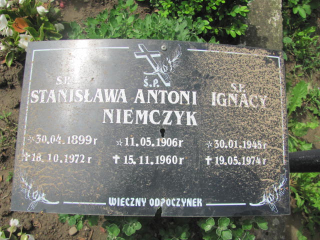 Antoni Niemczyk 1906 Wojnicz - Grobonet - Wyszukiwarka osób pochowanych
