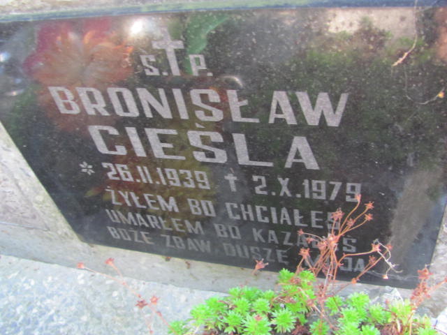 Bronisław Cieśla 1939 Wojnicz - Grobonet - Wyszukiwarka osób pochowanych