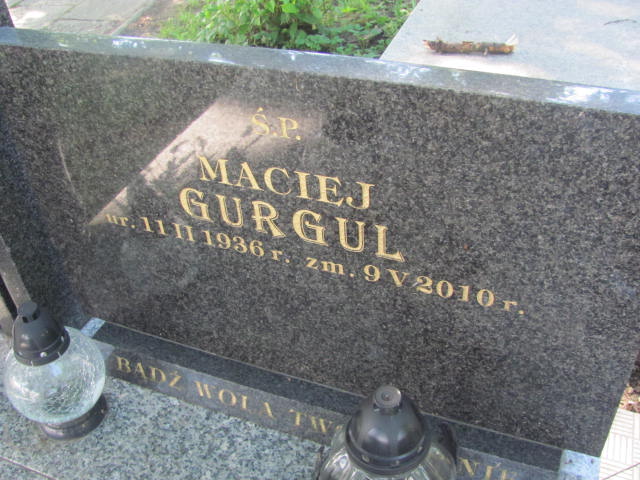 Maciej Gurgul 1936 Wojnicz - Grobonet - Wyszukiwarka osób pochowanych
