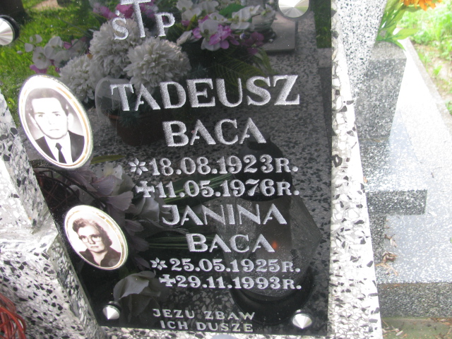 Janina Baca 1925 Wojnicz - Grobonet - Wyszukiwarka osób pochowanych